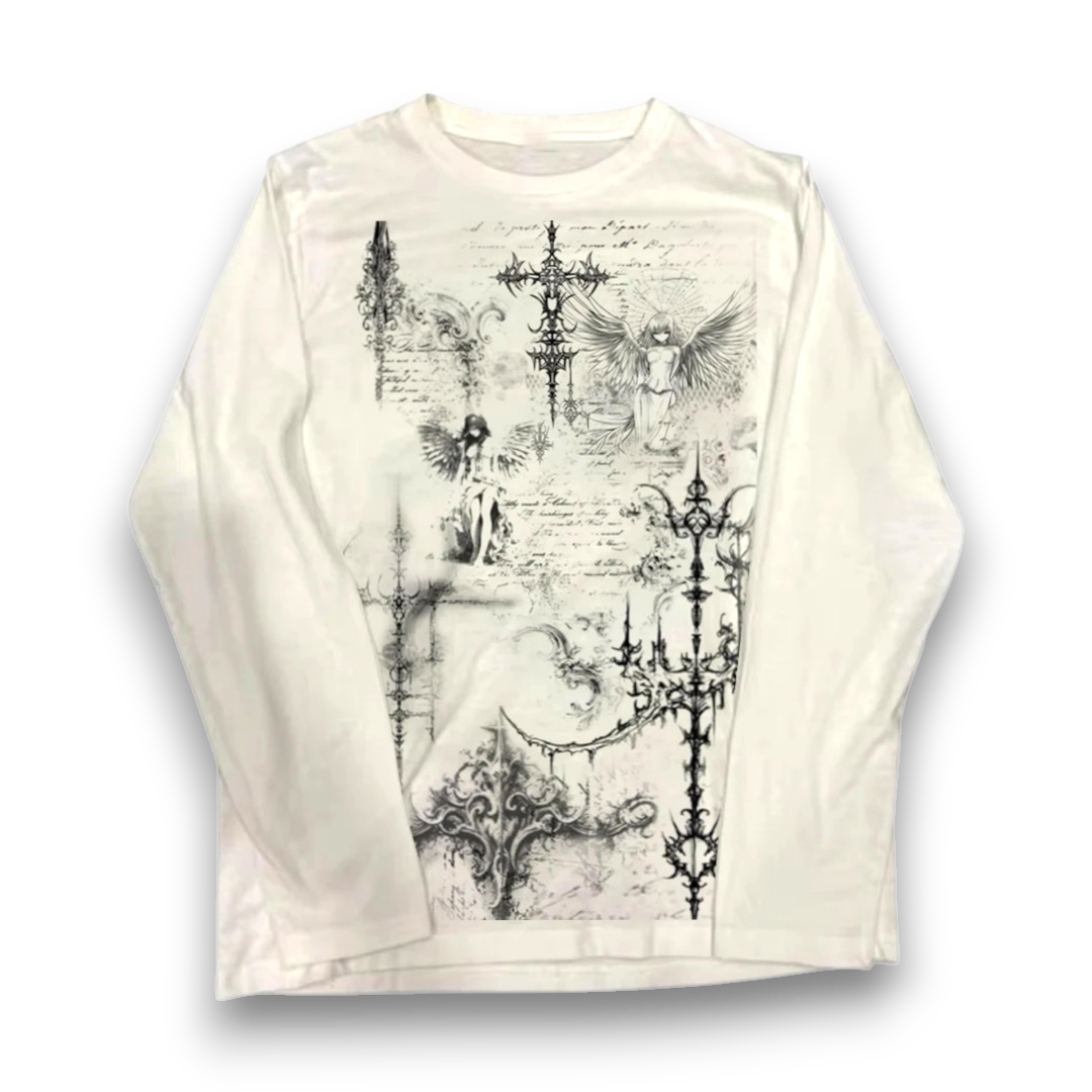 Y2K Cybersigilism Long Sleeve Top